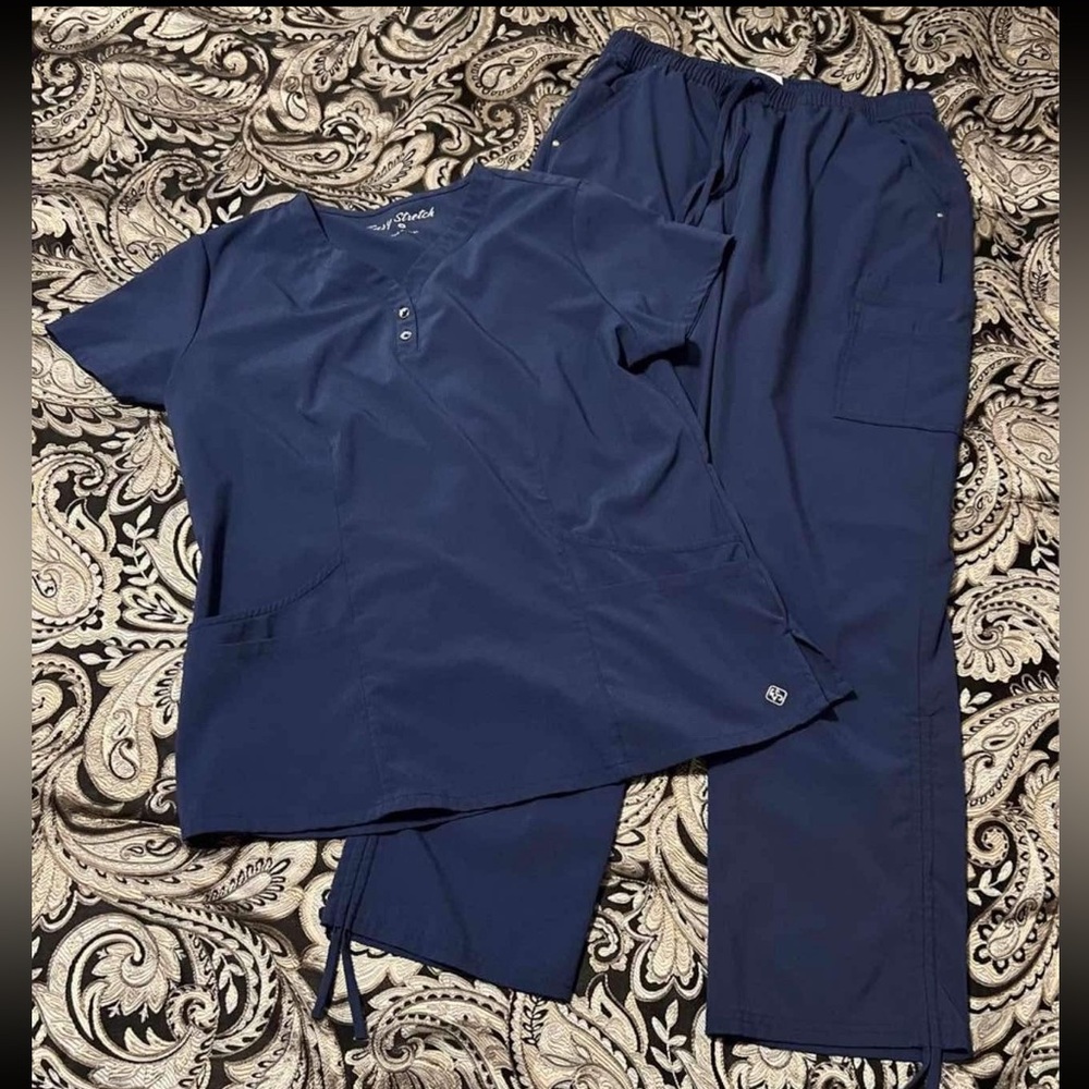 Easy Stretch Navy Scrub Set